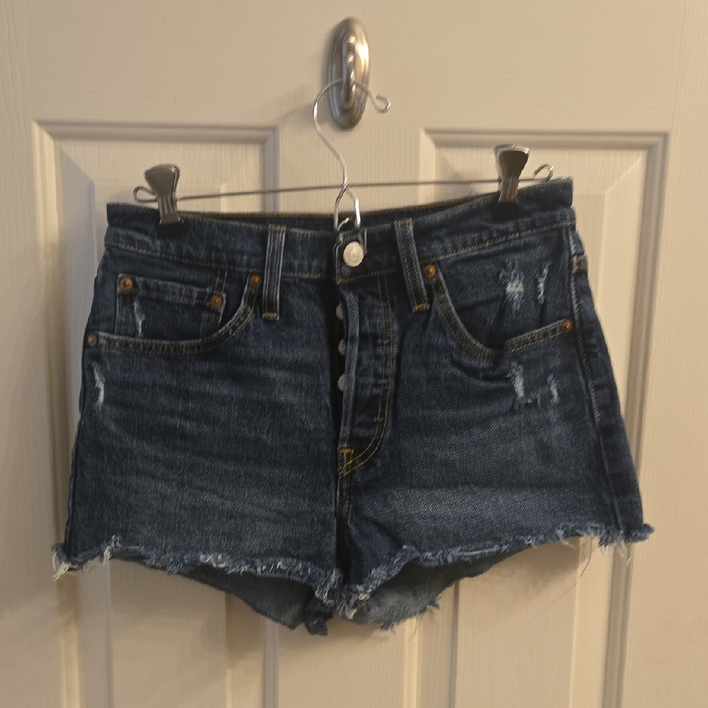 Levi's 501 Denim Distressed Women Shorts Sz 27